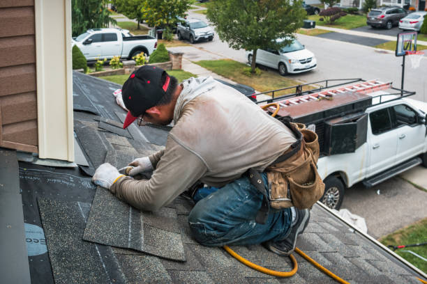 Professional Roofing technician working in Flanders, NJ